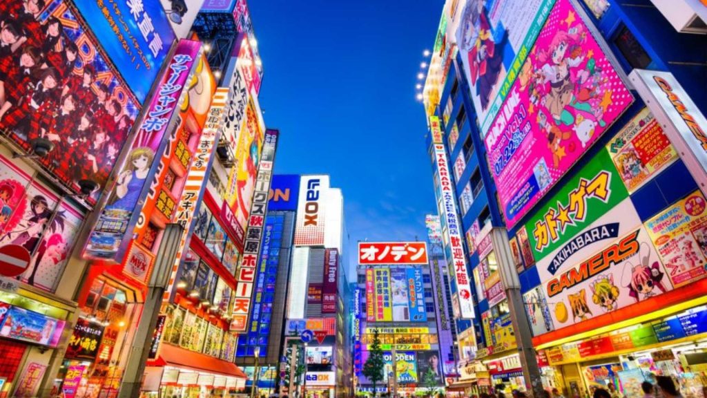 Colorful streets of Tokyo